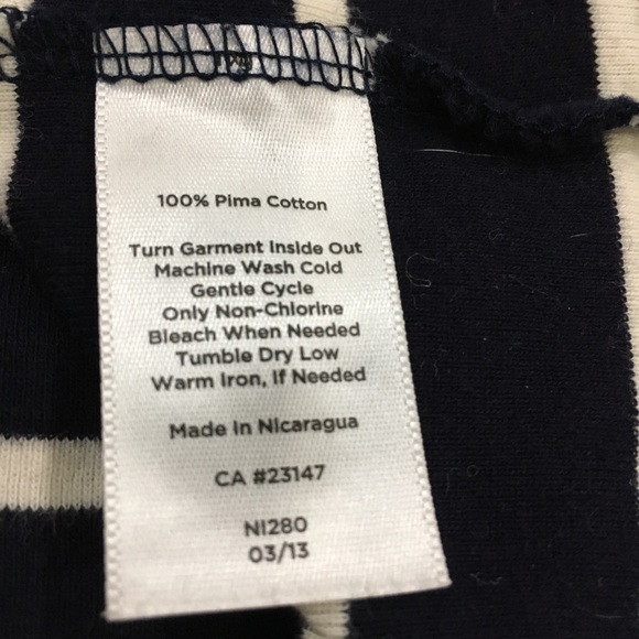 TALBOTS Cute Navy & White Button Top - Picture 8 of 9